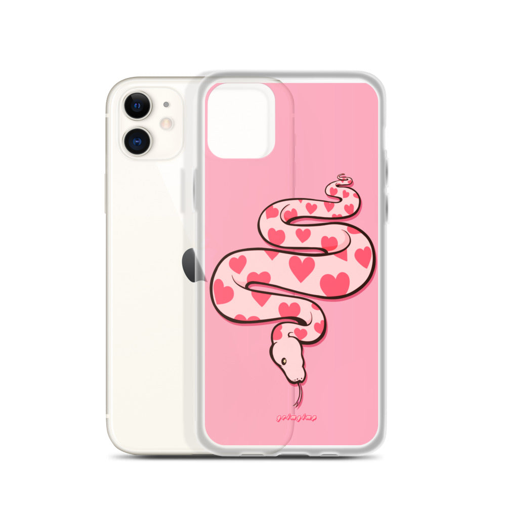 Love Snake (see-through background) iPhone Case