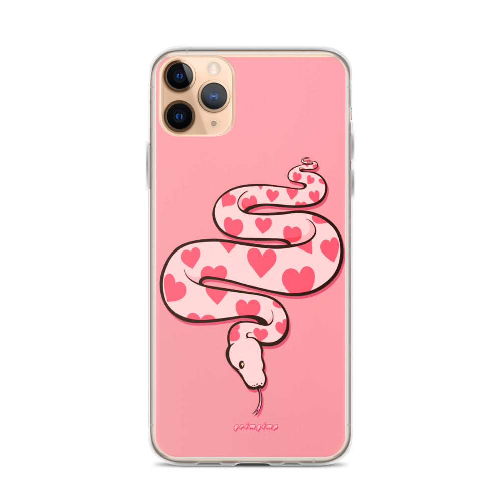 Love Snake (see-through background) iPhone Case