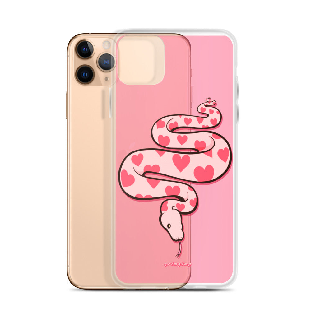 Love Snake (see-through background) iPhone Case