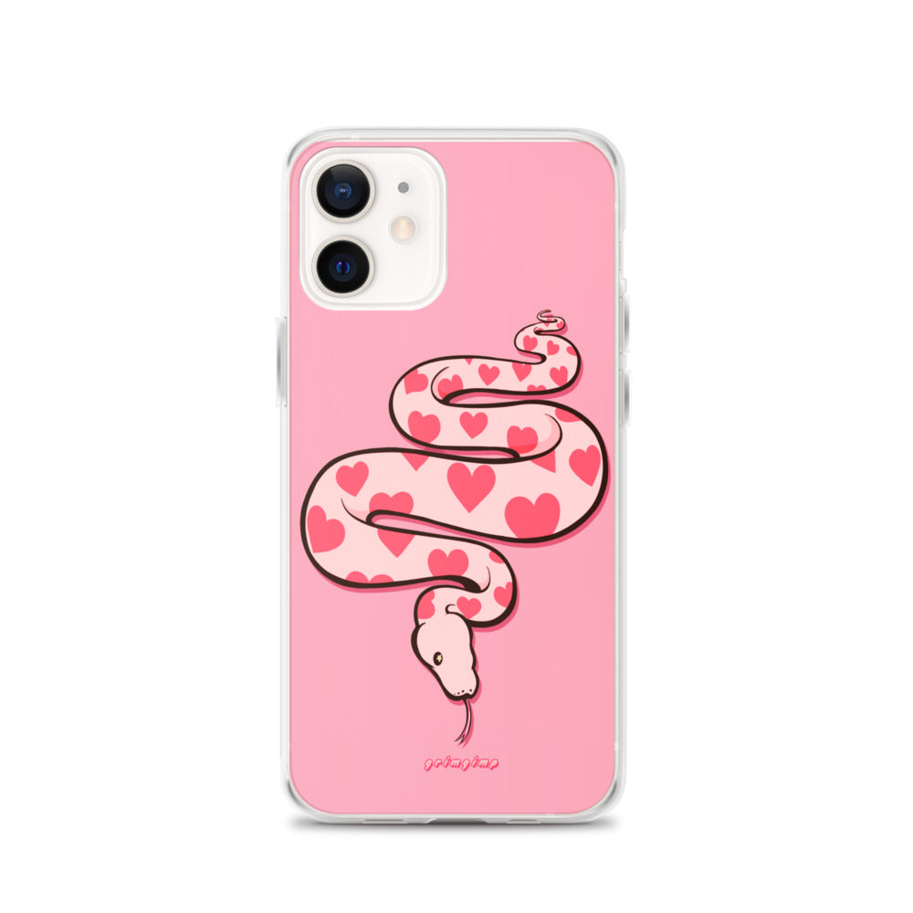 Love Snake (see-through background) iPhone Case