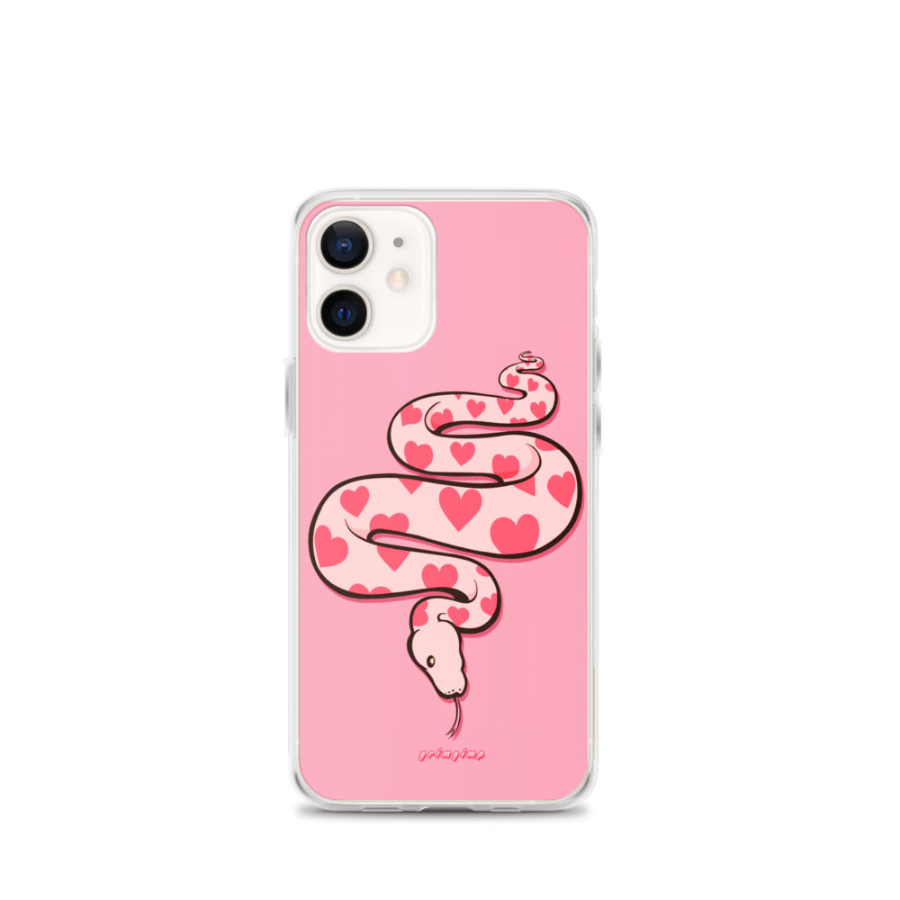Love Snake (see-through background) iPhone Case