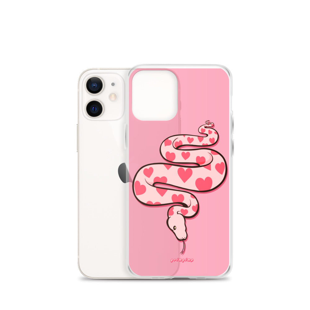 Love Snake (see-through background) iPhone Case