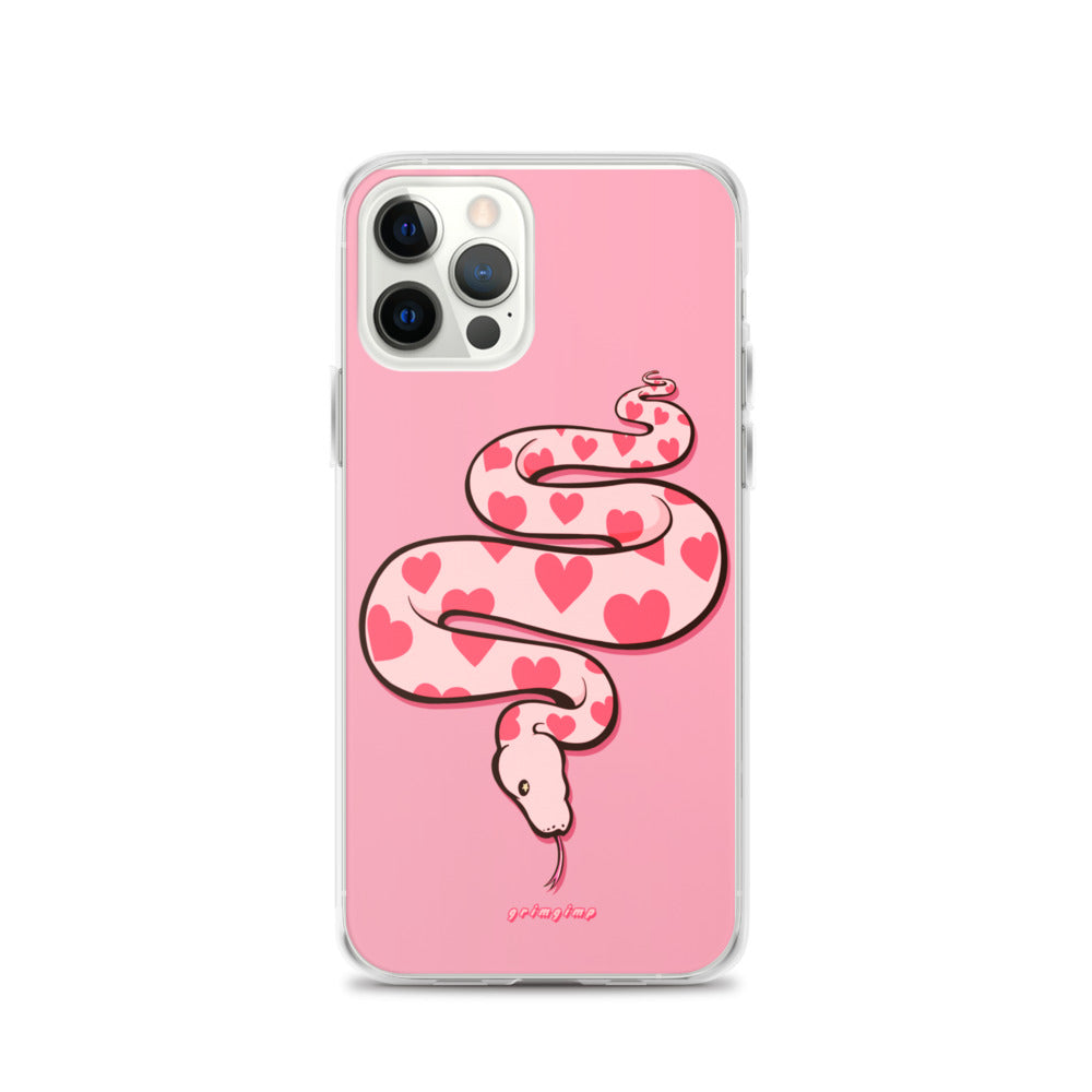 Love Snake (see-through background) iPhone Case