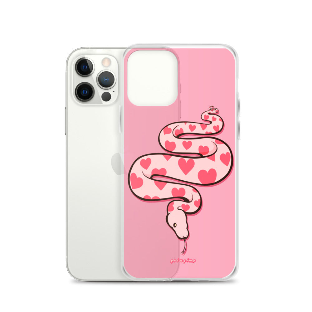 Love Snake (see-through background) iPhone Case
