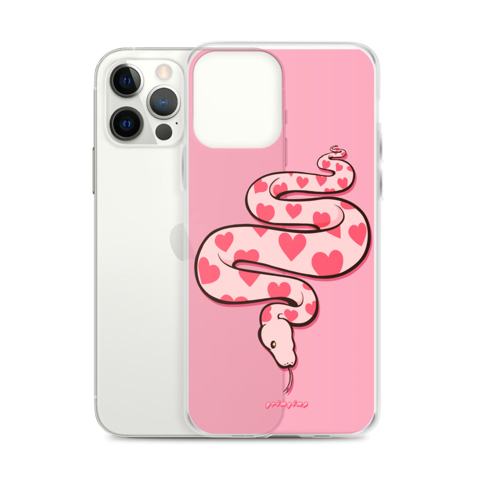 Love Snake (see-through background) iPhone Case