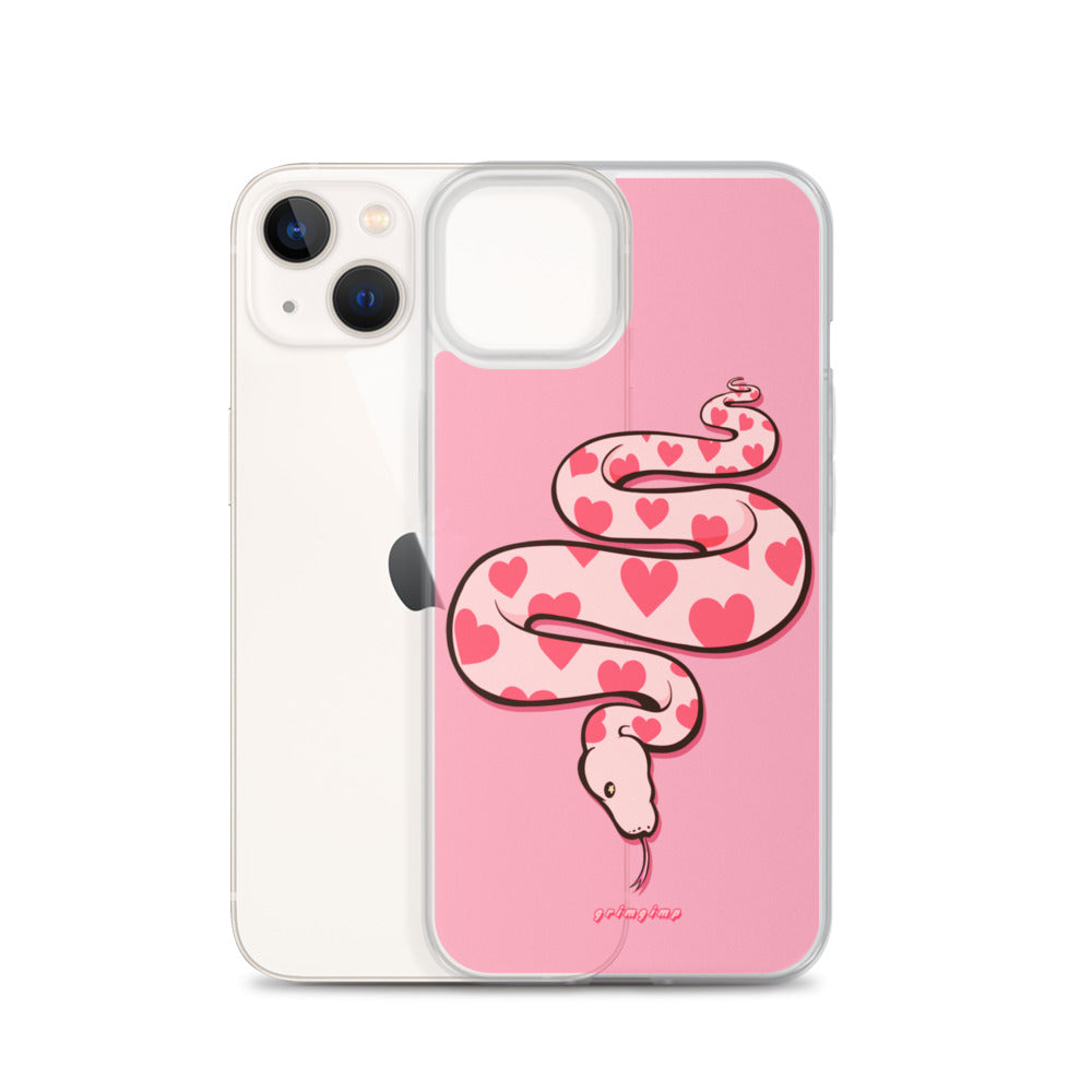 Love Snake (see-through background) iPhone Case
