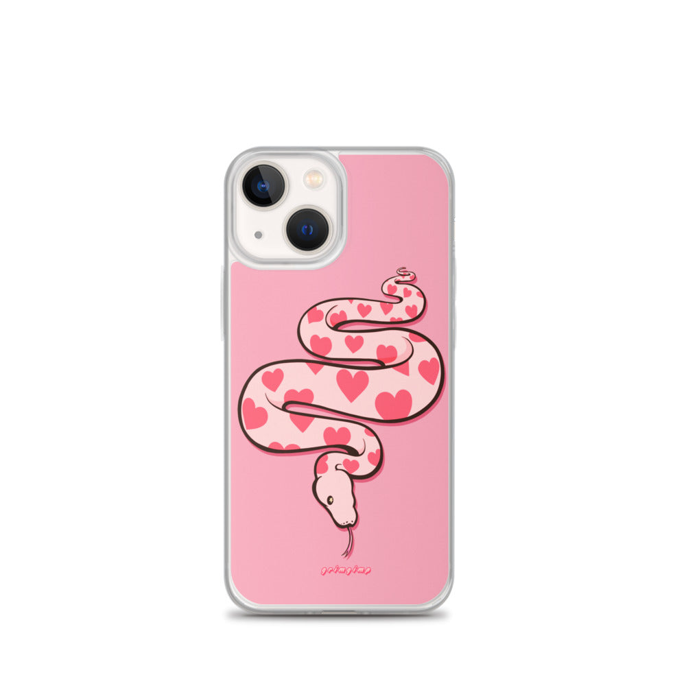 Love Snake (see-through background) iPhone Case