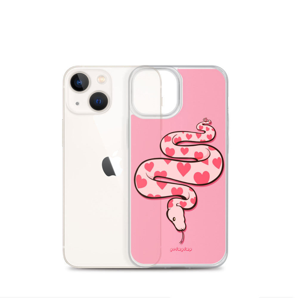 Love Snake (see-through background) iPhone Case