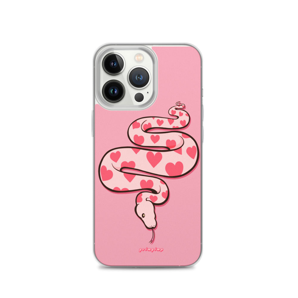 Love Snake (see-through background) iPhone Case