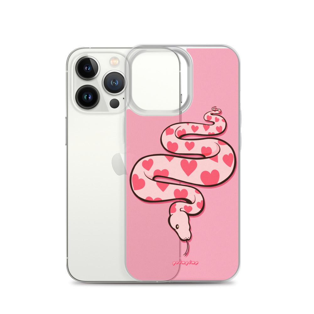 Love Snake (see-through background) iPhone Case
