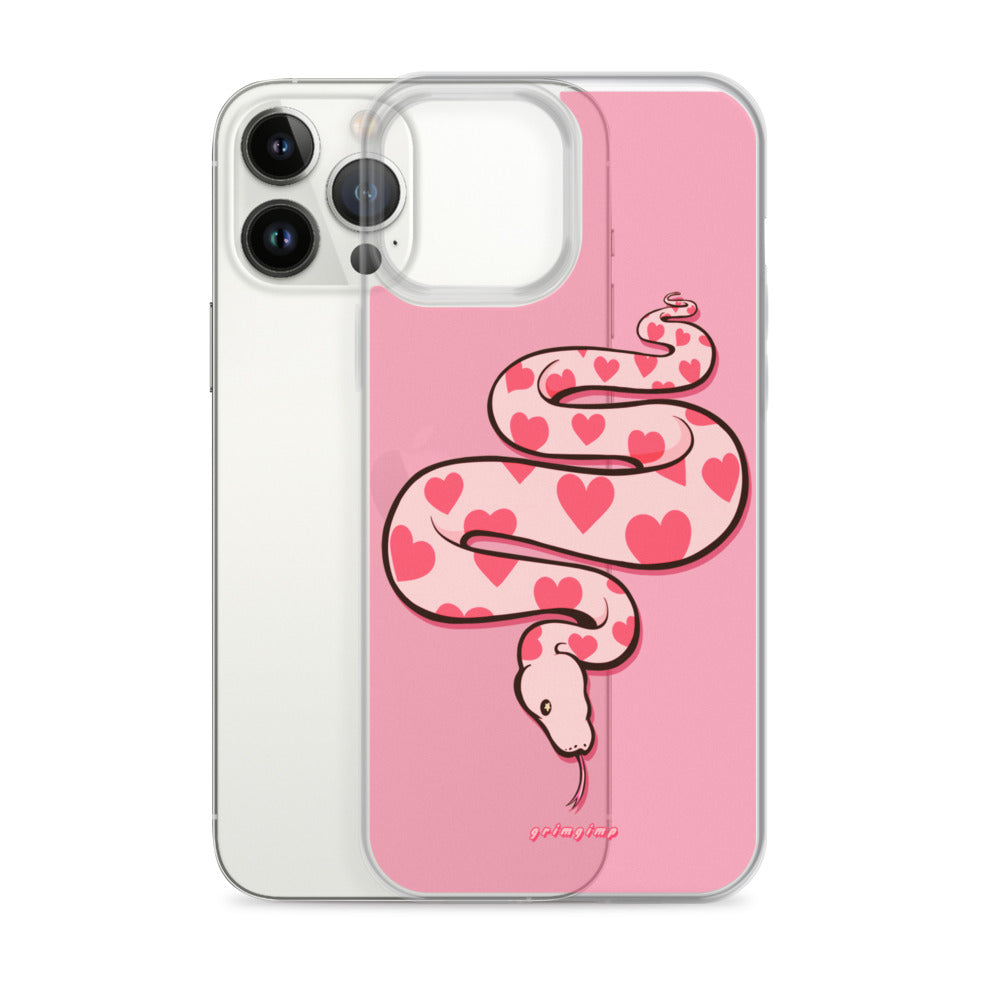 Love Snake (see-through background) iPhone Case