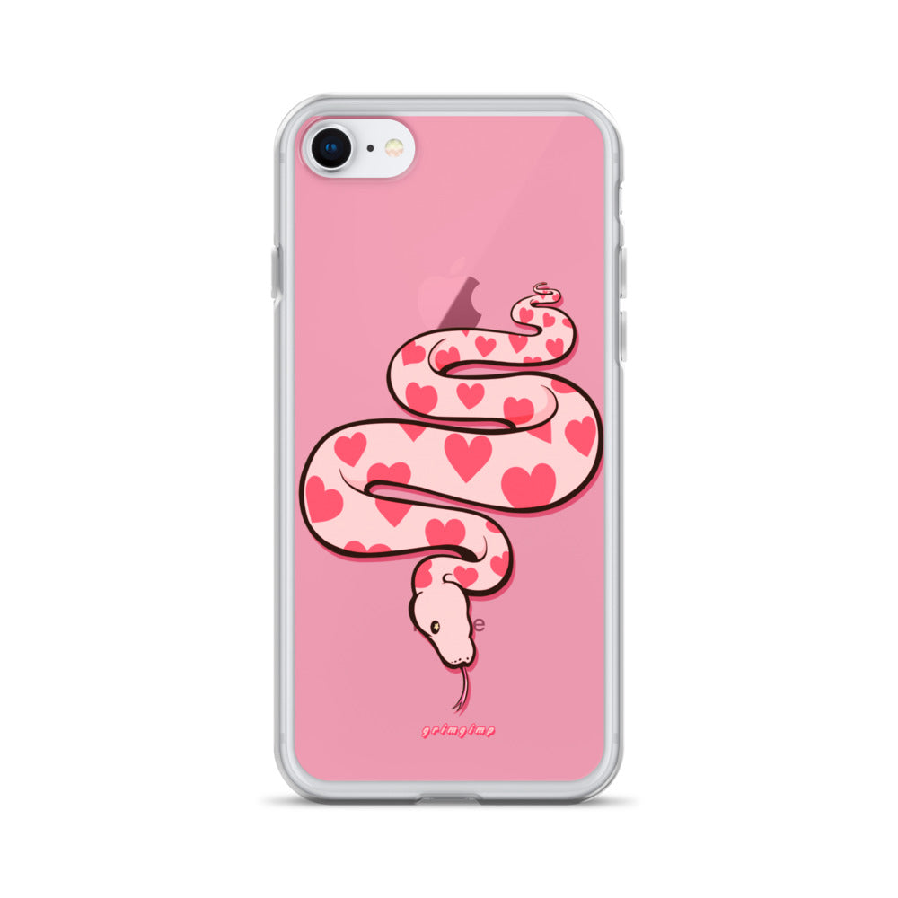 Love Snake (see-through background) iPhone Case