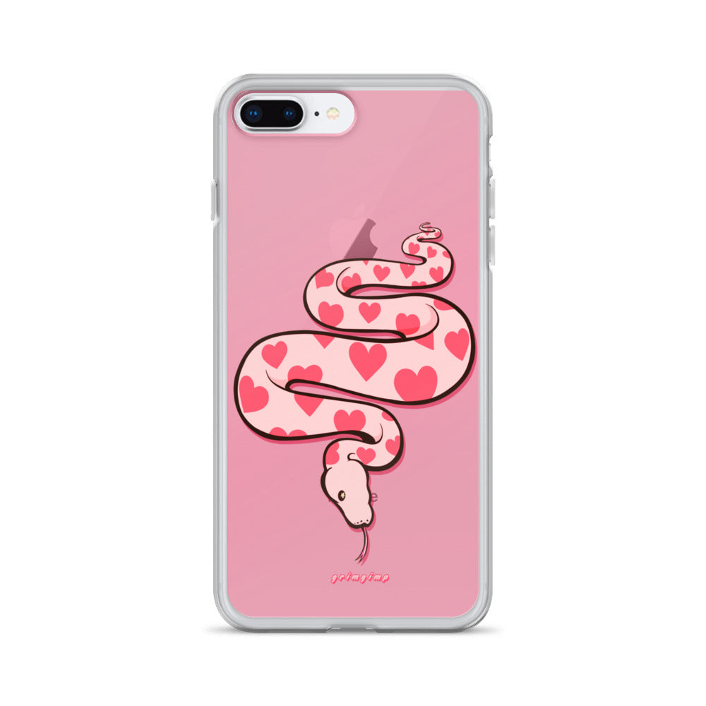 Love Snake (see-through background) iPhone Case