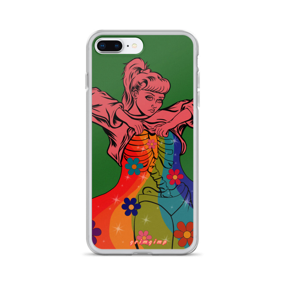 Rainbow Flow (see-through rainbow) iPhone Case
