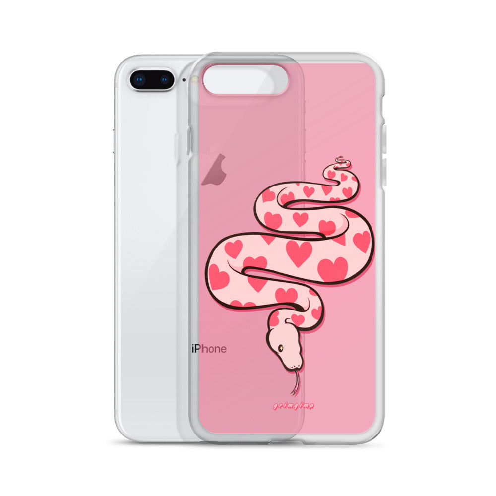 Love Snake (see-through background) iPhone Case