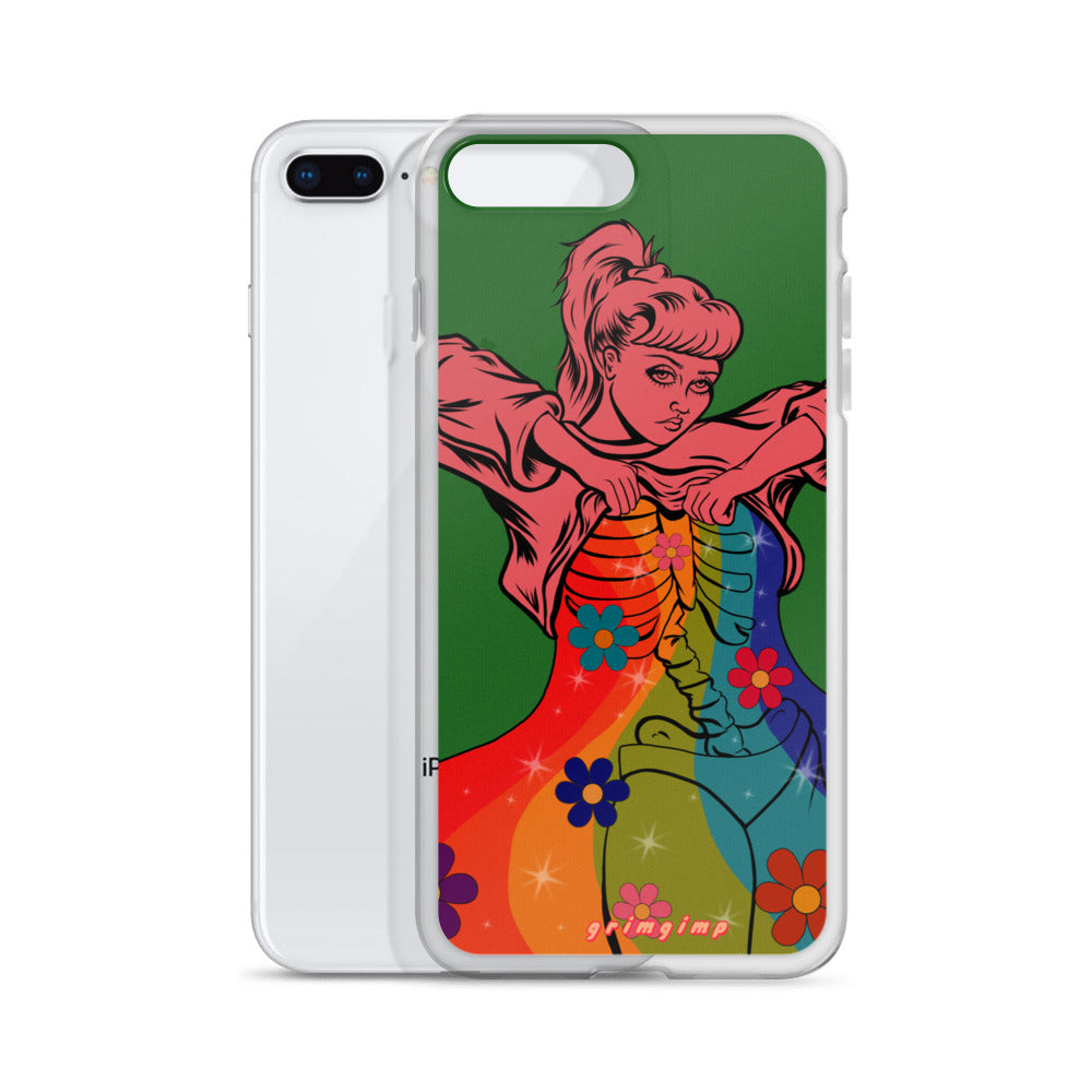 Rainbow Flow (see-through rainbow) iPhone Case