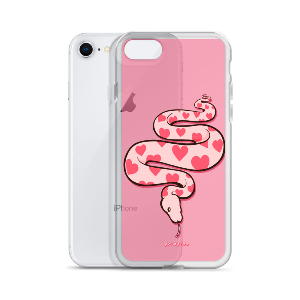Love Snake (see-through background) iPhone Case