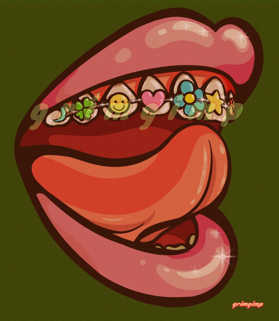 Cute Braces matte print