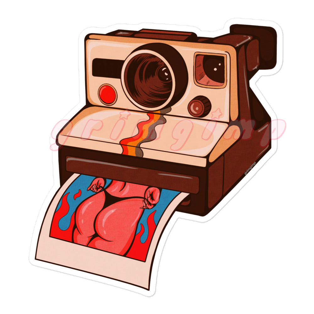 Hot Polaroid sticker
