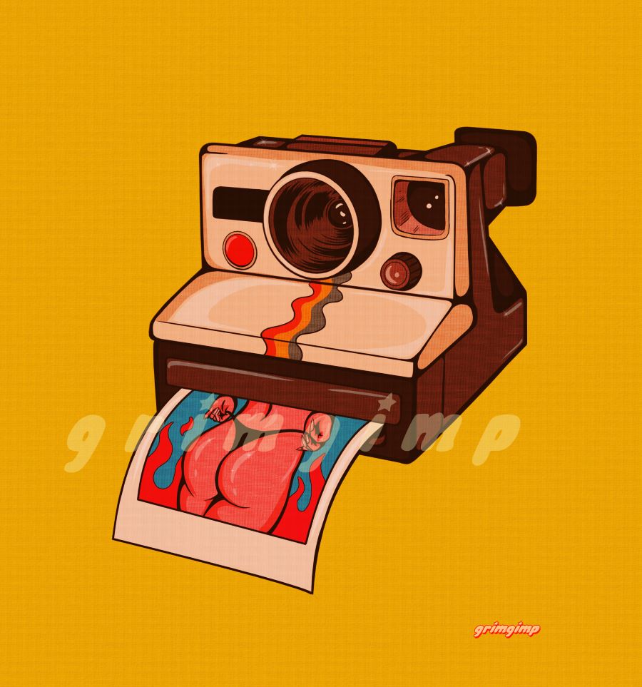 Hot Polaroid matte print