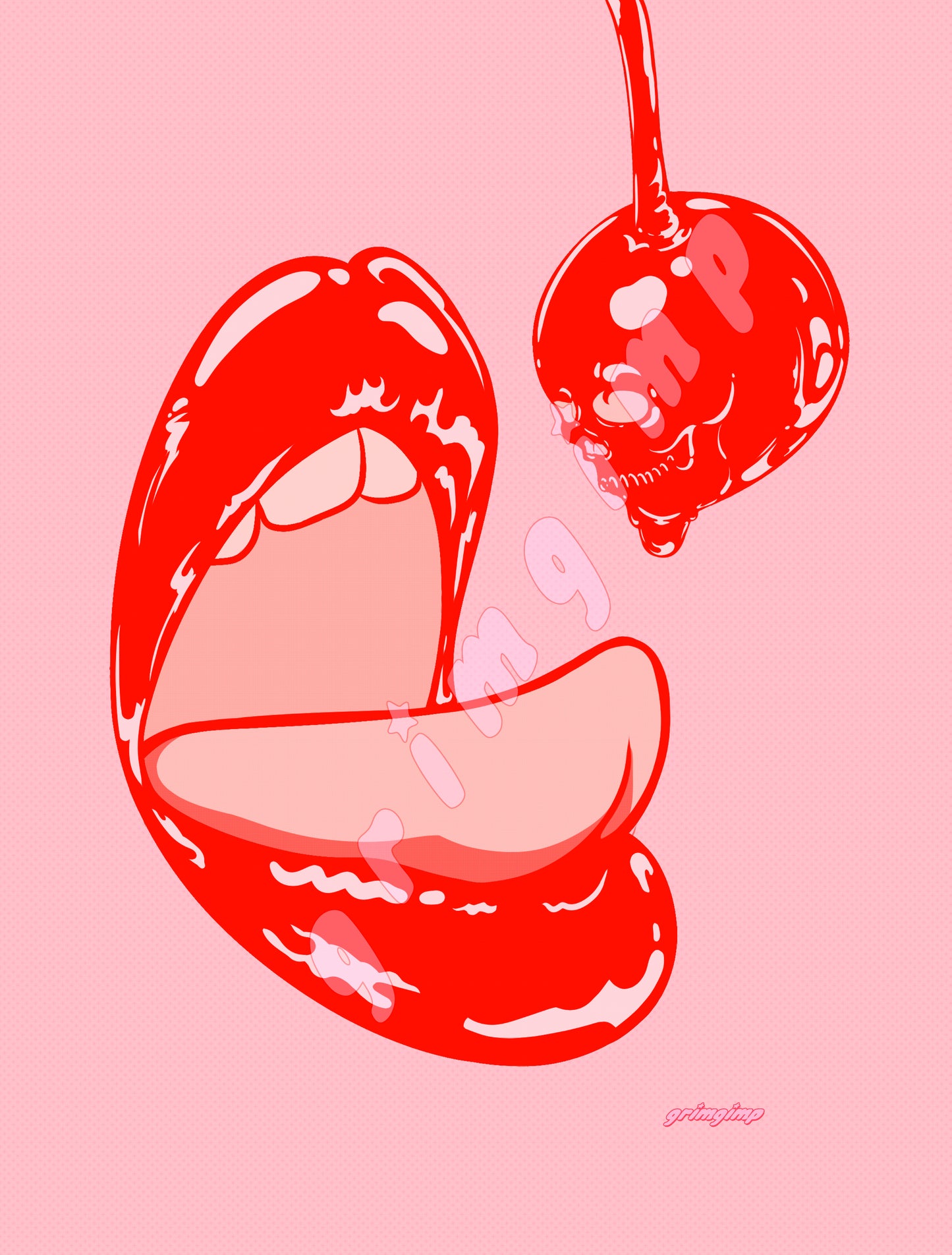Cherry Lips matte print