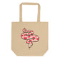 Love Snake organic  organic cotton tote bag