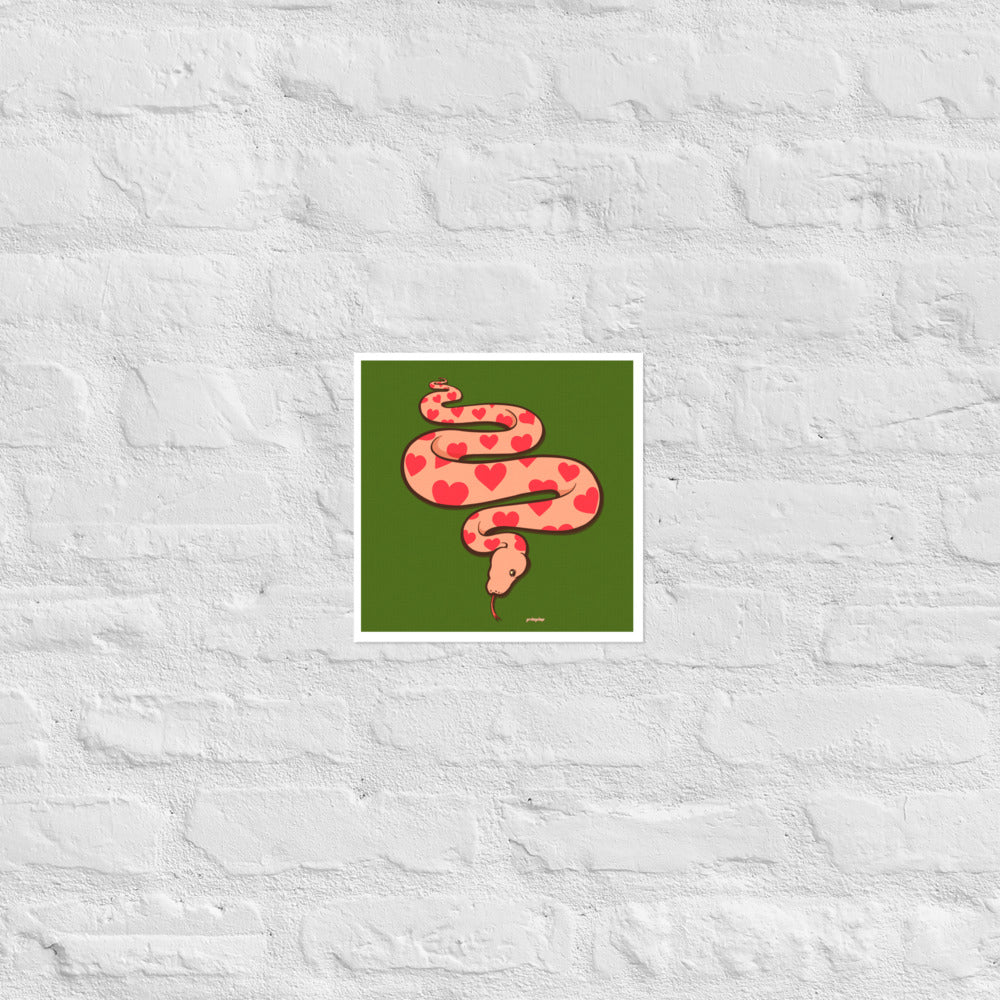 Love Snake (pink) matte print