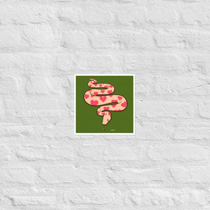 Love Snake (white) matte print