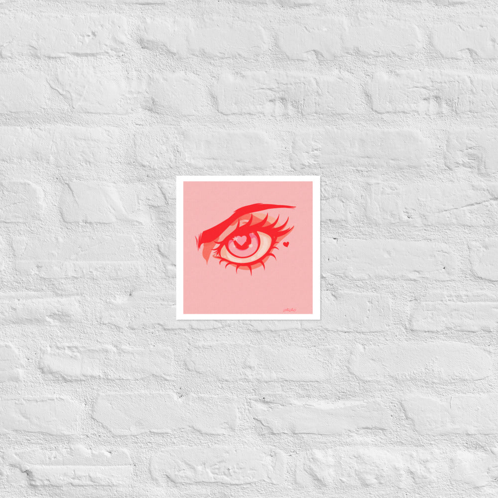 Heart Eyed matte print