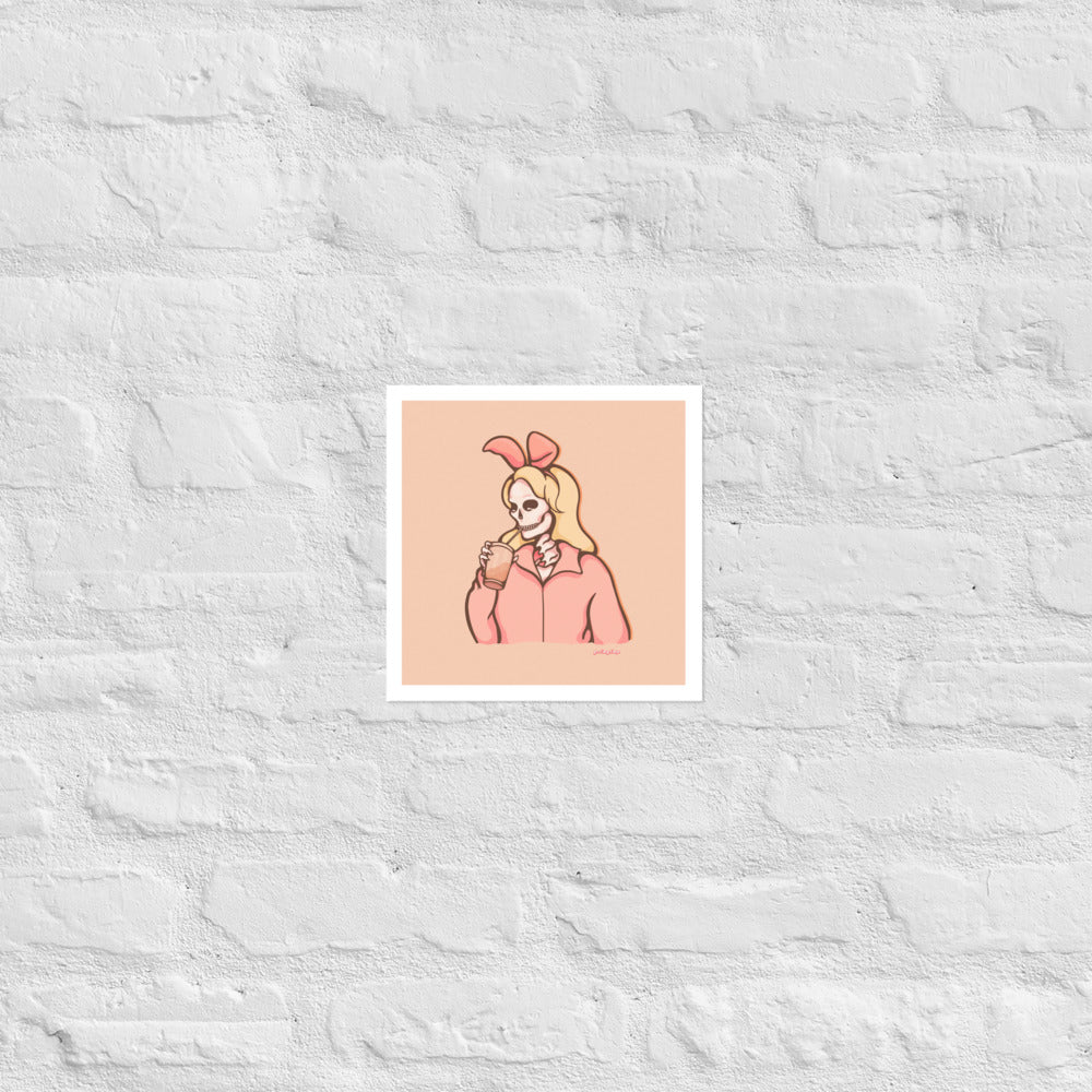 Blonde Bunny Skelly SOFT VERSION matte print