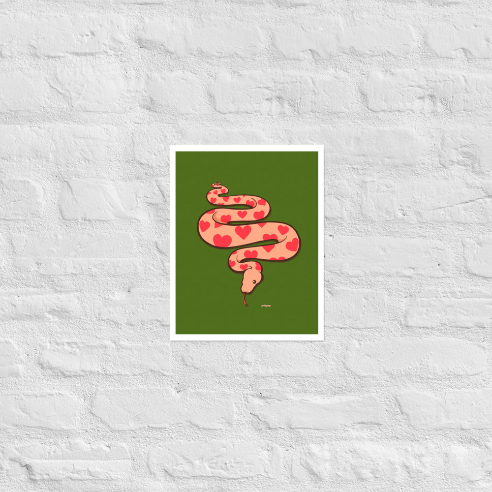 Love Snake (pink) matte print