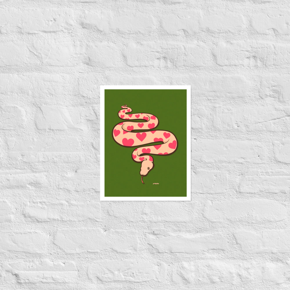 Love Snake (white) matte print