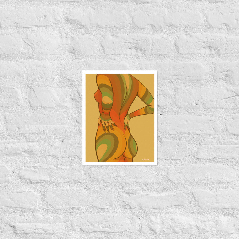 Nude (yellow) matte print