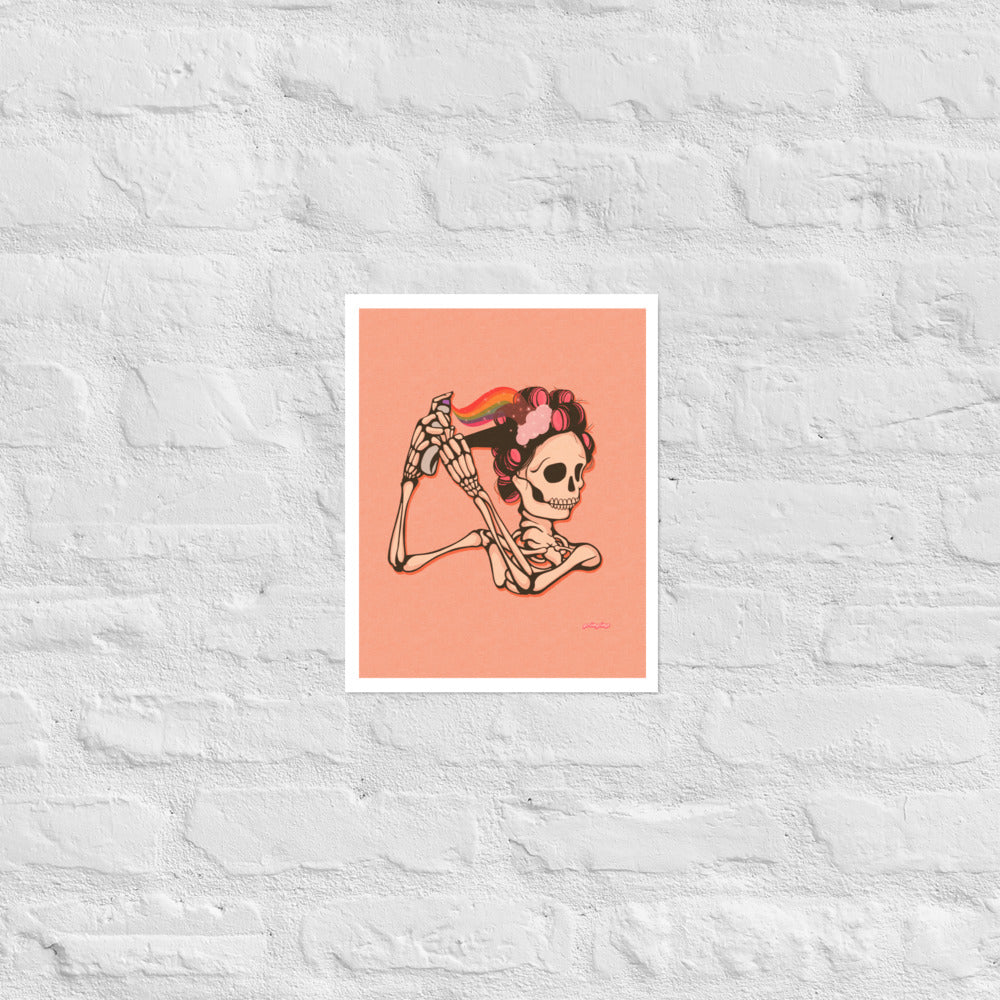 Mama Hair Rolls matte print