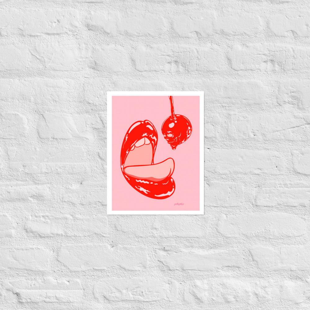 Cherry Lips matte print