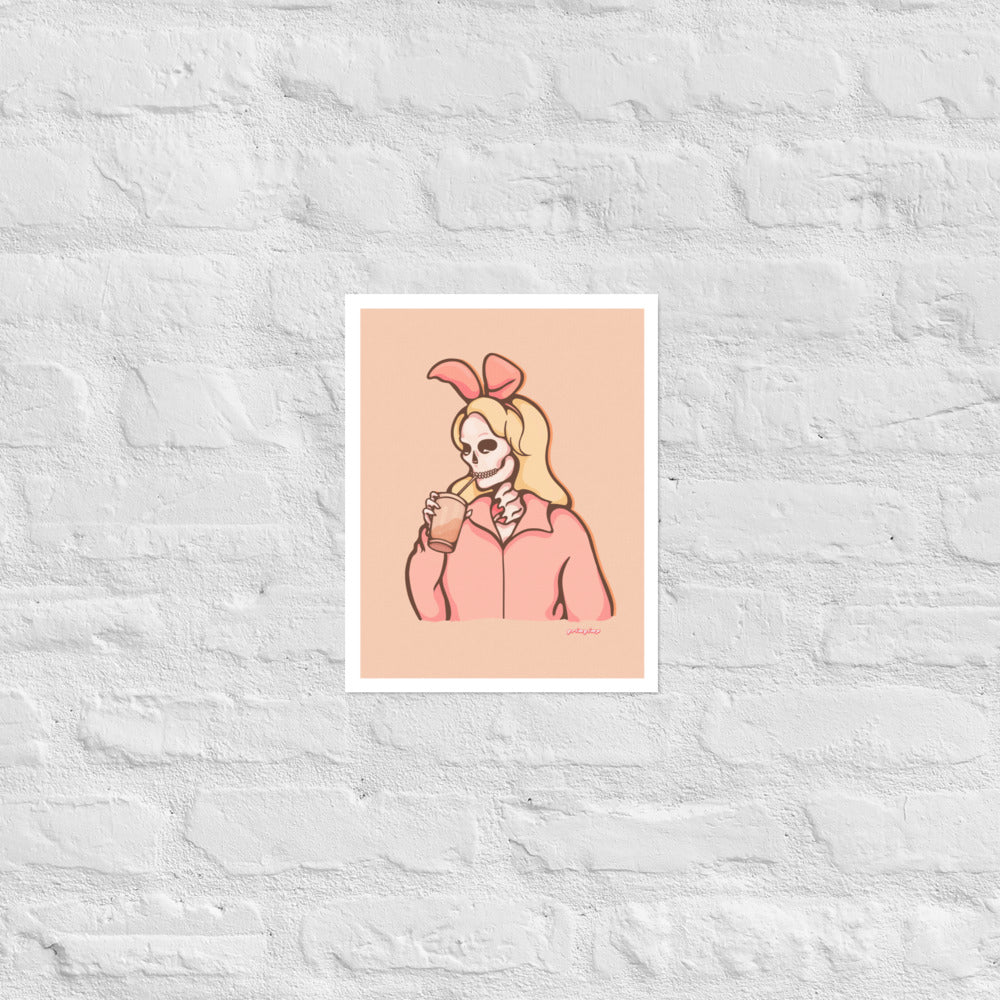 Blonde Bunny Skelly SOFT VERSION matte print
