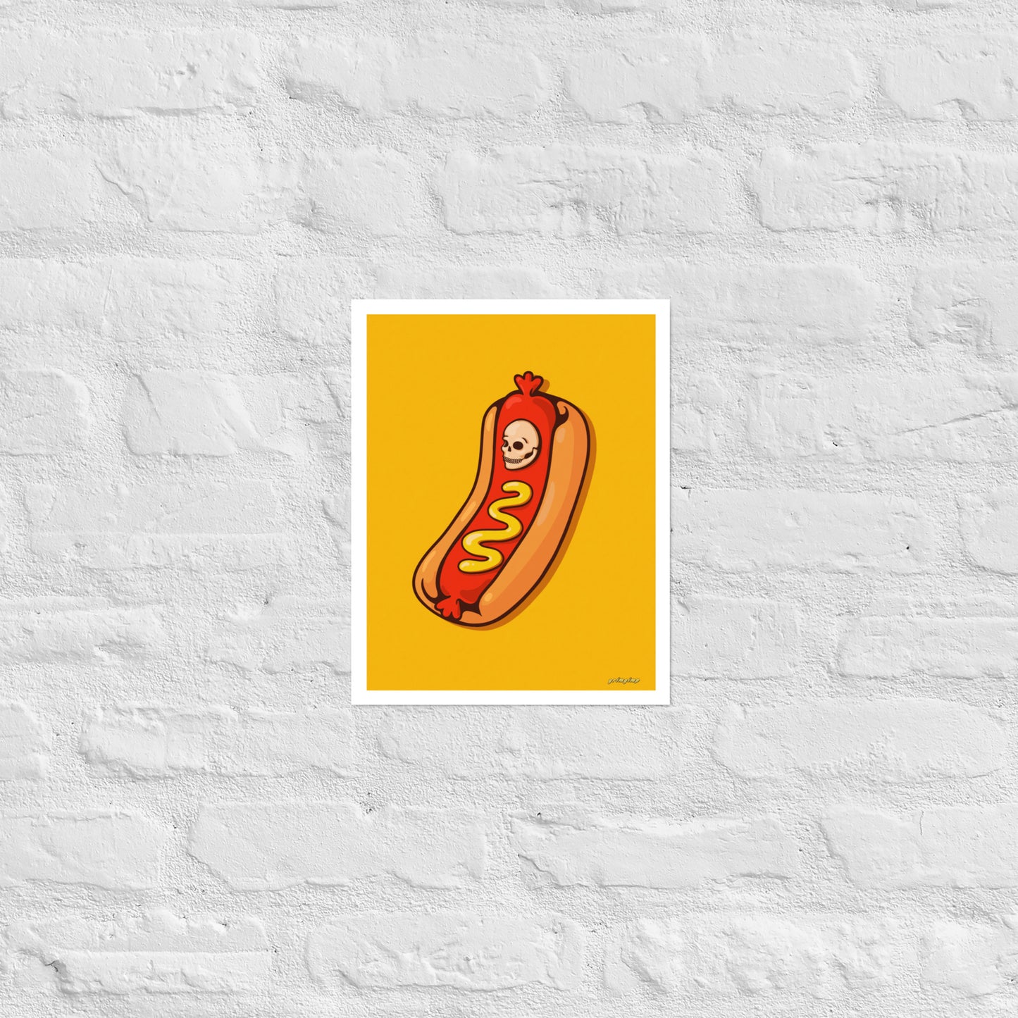 Hot Dog Skull matte print
