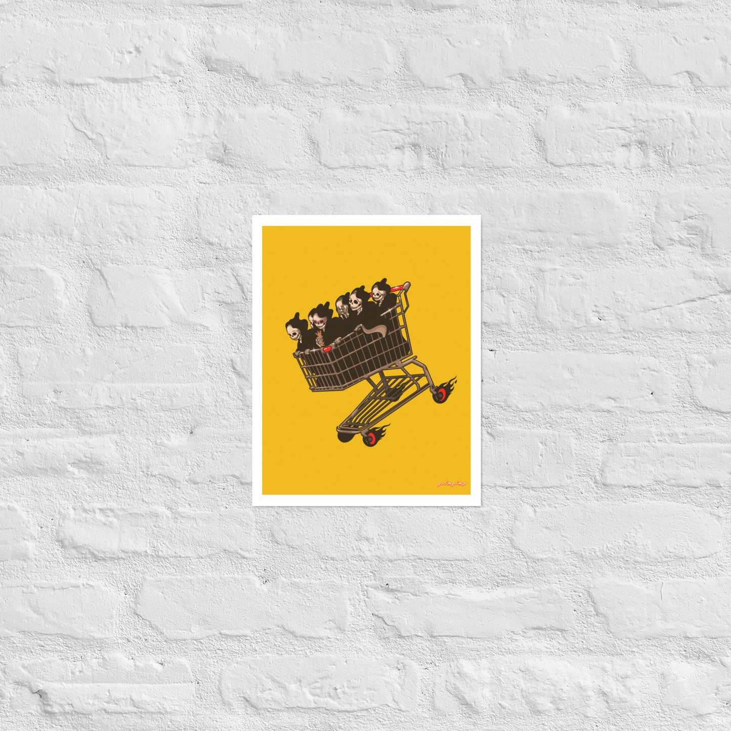 Grocery Run matte poster illustration