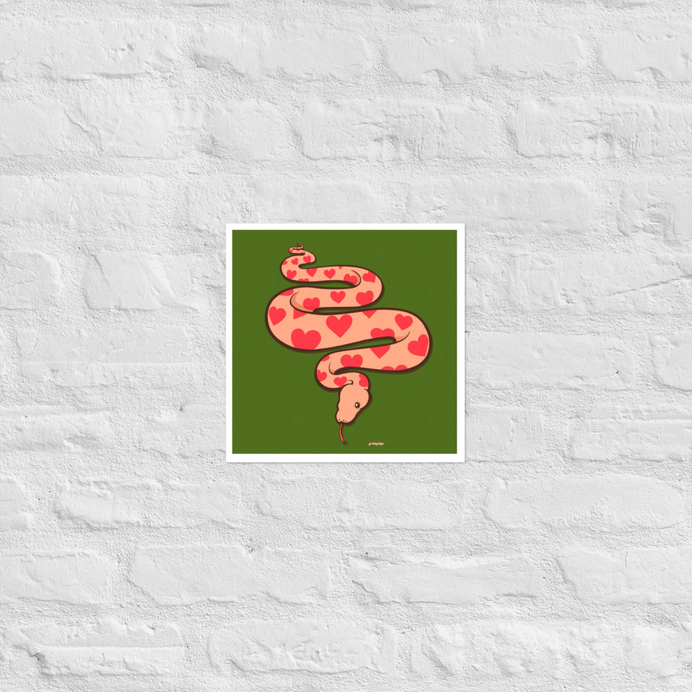 Love Snake (pink) matte print