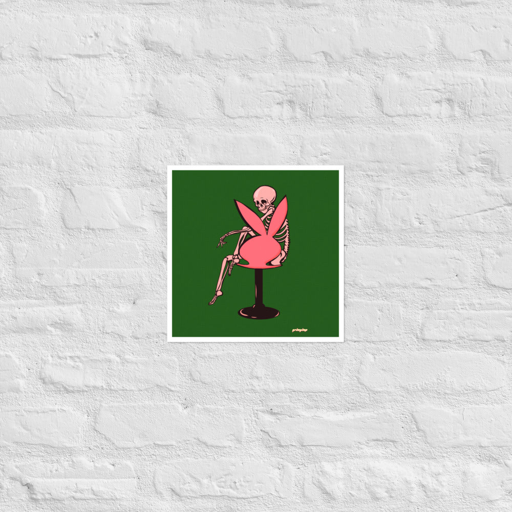 Skelly Bunny matte print