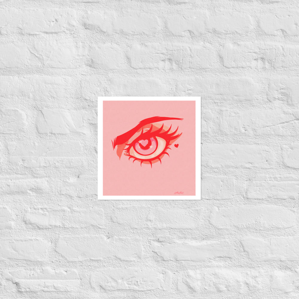 Heart Eyed matte print