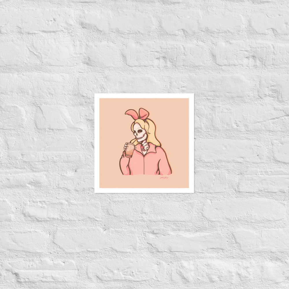 Blonde Bunny Skelly SOFT VERSION matte print