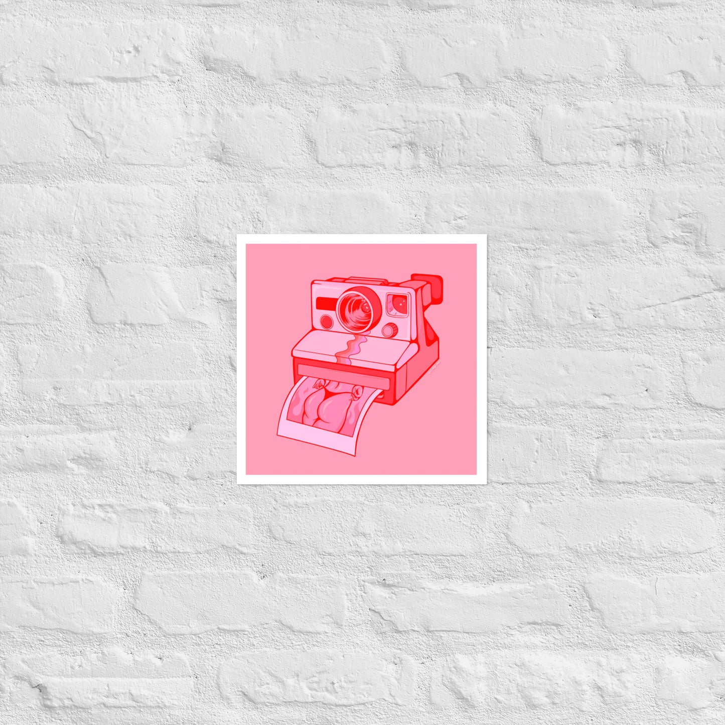 Hot Polaroid (pink) matte print