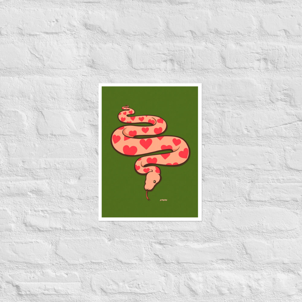 Love Snake (pink) matte print