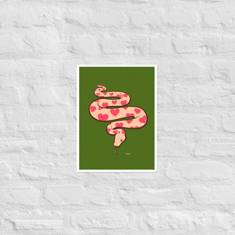 Love Snake (white) matte print