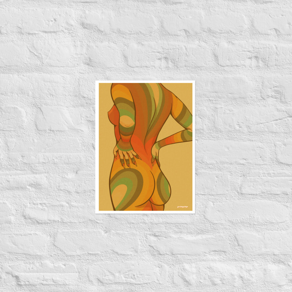 Nude (yellow) matte print