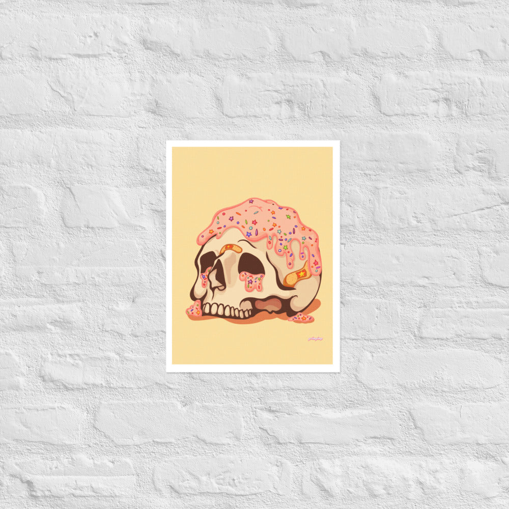 Funfetti Skull Cake matte print