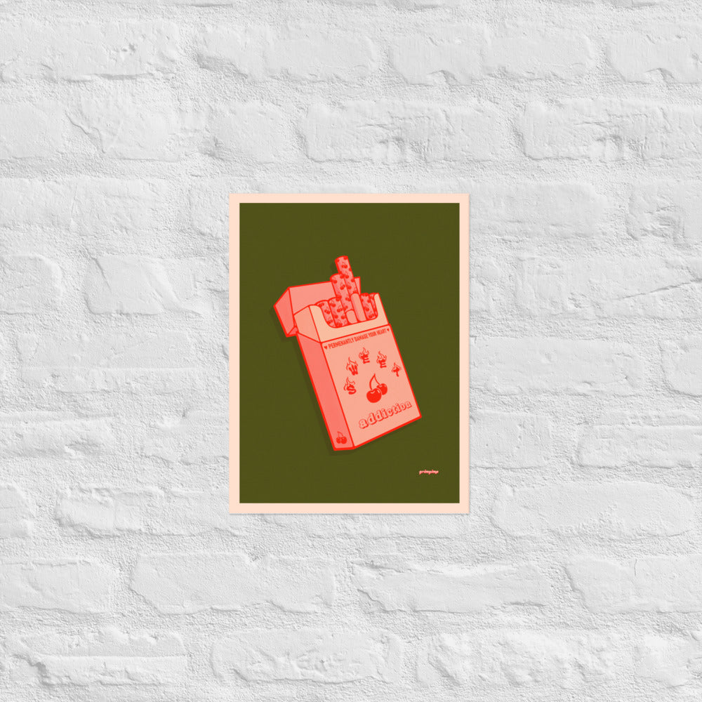 Cherry Flavored Cigs matte print