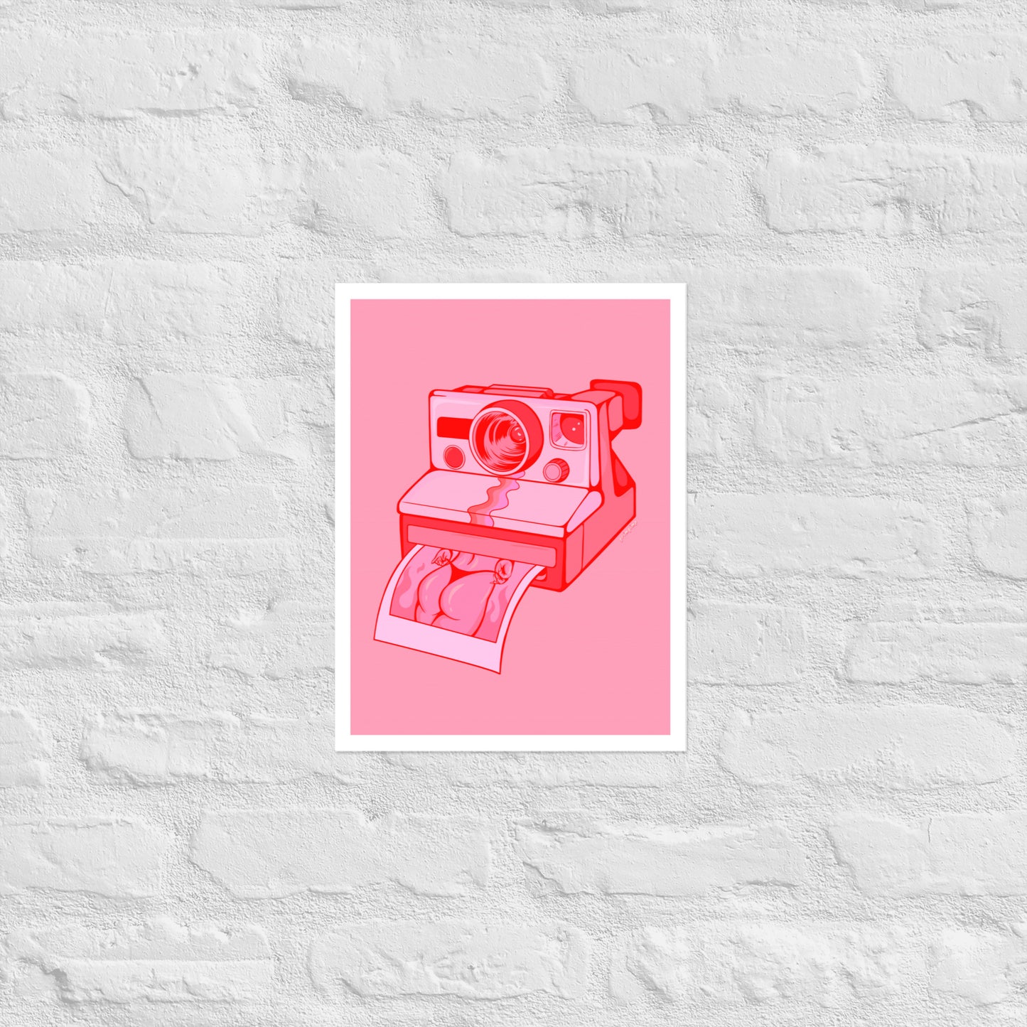 Hot Polaroid (pink) matte print