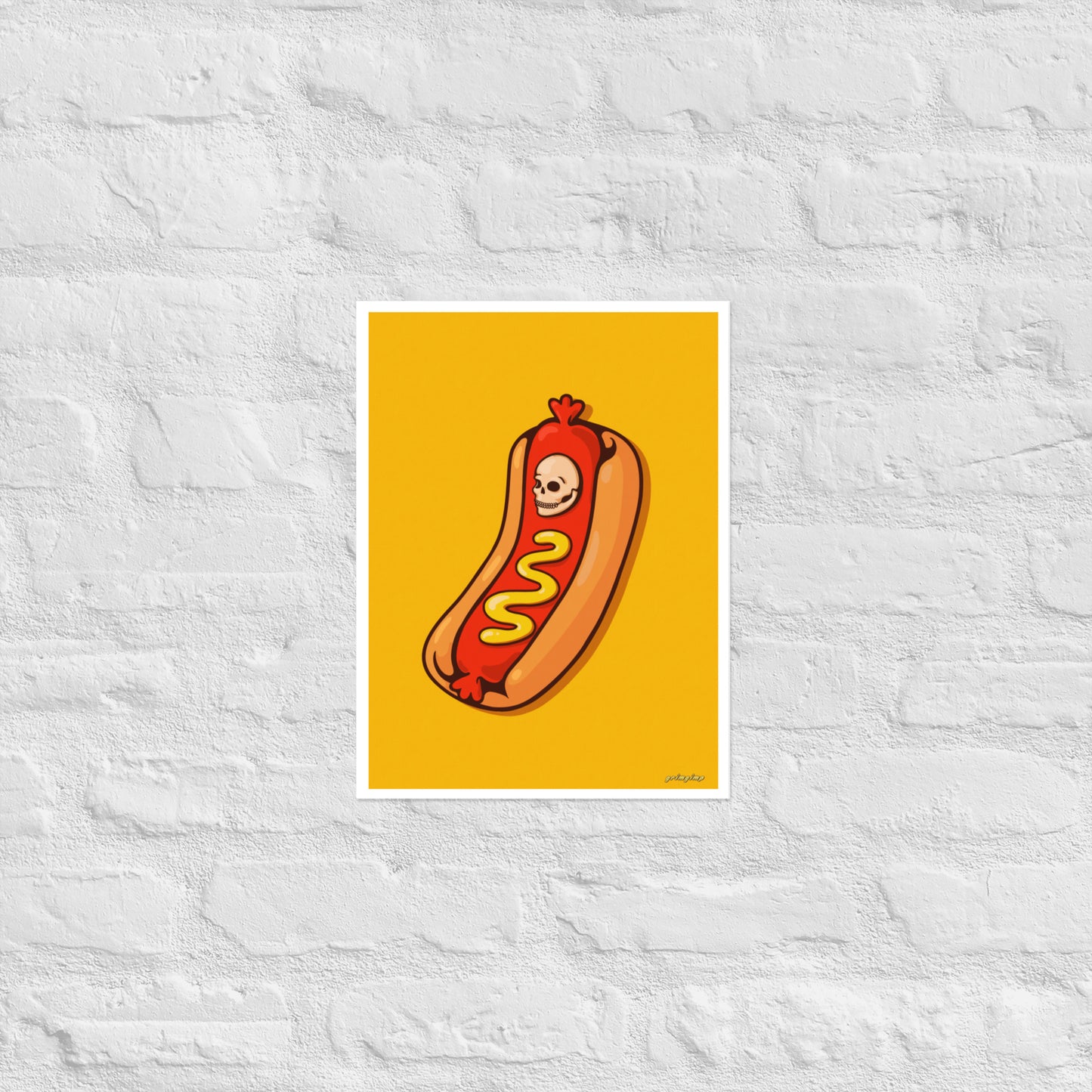 Hot Dog Skull matte print